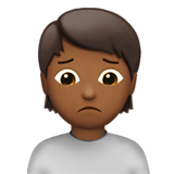 person frowning: medium-dark skin tone