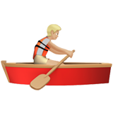 person rowing boat: medium-light skin tone