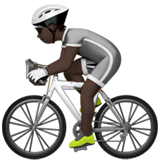 person biking: dark skin tone