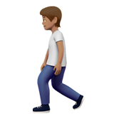 person walking: medium skin tone