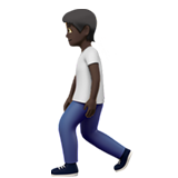person walking: dark skin tone