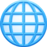 Globe with meridians - Facebook