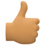 Thumbs up: medium skin tone - Facebook
