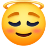 Smiling face with halo - Facebook
