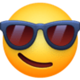 Smiling face with sunglasses - Facebook