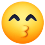Kissing face with smiling eyes - Facebook