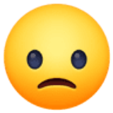 Slightly frowning face - Facebook