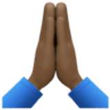 Folded hands: dark skin tone - Facebook
