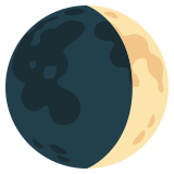 Waxing crescent moon - Noto Color Emoji