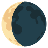 Waning crescent moon - Noto Color Emoji