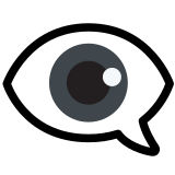 Eye in speech bubble - Noto Color Emoji