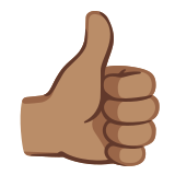 Thumbs up: medium skin tone - Noto Color Emoji