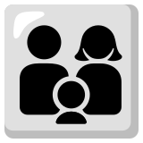Family: man, woman, boy - Noto Color Emoji