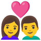 Couple with heart: woman, man - Noto Color Emoji