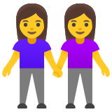 Women holding hands - Noto Color Emoji