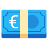 Euro banknote - Noto Color Emoji