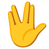 Vulcan salute - Noto Color Emoji