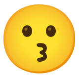 Kissing face - Noto Color Emoji