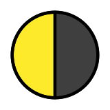 Last quarter moon - OpenMoji
