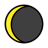 Waning crescent moon - OpenMoji