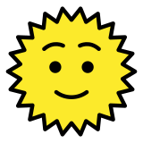Sun with face - OpenMoji