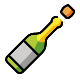 Bottle with popping cork - OpenMoji