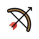 Bow and arrow - OpenMoji