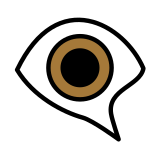 Eye in speech bubble - OpenMoji