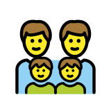 Family: man, man, boy, boy - OpenMoji