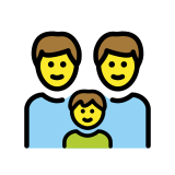 Family: man, man, boy - OpenMoji