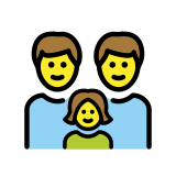 Family: man, man, girl - OpenMoji