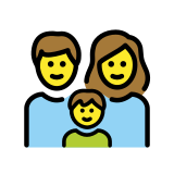 Family: man, woman, boy - OpenMoji