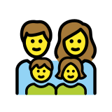 Family: man, woman, girl, boy - OpenMoji