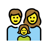 Family: man, woman, girl - OpenMoji