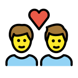 Couple with heart: man, man - OpenMoji