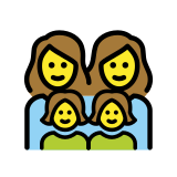 Family: woman, woman, girl, girl - OpenMoji