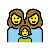 Family: woman, woman, girl - OpenMoji