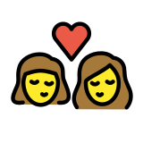 Kiss: woman, woman - OpenMoji