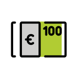 Euro banknote - OpenMoji