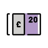 Pound banknote - OpenMoji