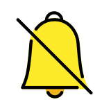 Bell with slash - OpenMoji