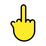 Middle finger - OpenMoji