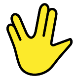 Vulcan salute - OpenMoji
