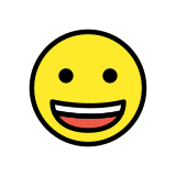 Grinning face - OpenMoji