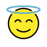 Smiling face with halo - OpenMoji