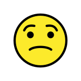 Worried face - OpenMoji