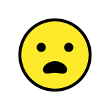 Frowning face with open mouth - OpenMoji