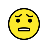 Anguished face - OpenMoji