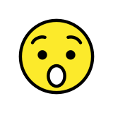Hushed face - OpenMoji