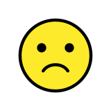 Slightly frowning face - OpenMoji